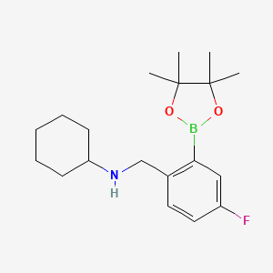 N-(4-Fluoro-2-(4,4,5,5-tetramethyl-1,3,2-dioxaborolan-2-yl)benzyl)cyclohexanamine