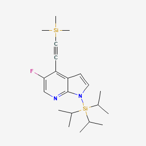 5-Fluoro-1-(triisopropylsilyl)-4-((trimethylsilyl) ethynyl)-1H-pyrrolo[2,3-b]pyridine