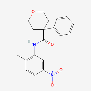 molecular formula C19H20N2O4 B5807732 N-(2-methyl-5-nitrophenyl)-4-phenyloxane-4-carboxamide 