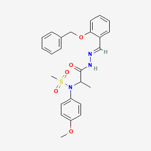 molecular formula C25H27N3O5S B5807787 N-(1-{(2E)-2-[2-(benzyloxy)benzylidene]hydrazinyl}-1-oxopropan-2-yl)-N-(4-methoxyphenyl)methanesulfonamide (non-preferred name) 