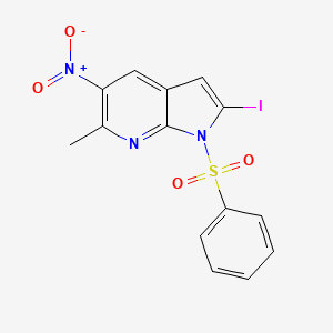 1-(Phenylsulphonyl)-2-iodo-6-methyl-5-nitro-7-azaindole