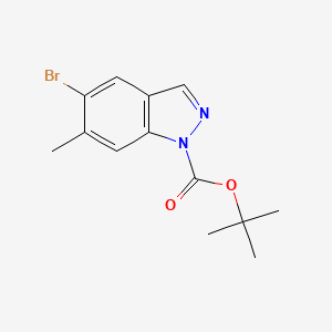 molecular formula C13H15BrN2O2 B580782 Tert-butyl 5-bromo-6-methyl-1H-indazole-1-carboxylate CAS No. 1305320-67-5