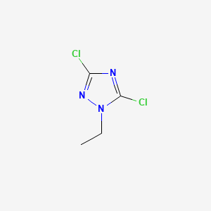 molecular formula C4H5Cl2N3 B580785 3,5-Dichloro-1-ethyl-1H-1,2,4-triazole CAS No. 1256643-69-2