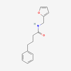 molecular formula C15H17NO2 B5807912 N-(furan-2-ylmethyl)-4-phenylbutanamide 