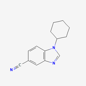 molecular formula C14H15N3 B580796 1-环己基-1H-苯并[d]咪唑-5-腈 CAS No. 1215206-71-5