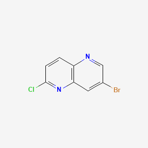 molecular formula C8H4BrClN2 B580801 7-Bromo-2-chloro-1,5-naphthyridine CAS No. 1309774-03-5