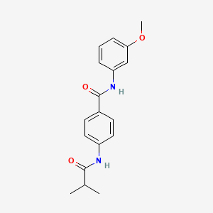 molecular formula C18H20N2O3 B5808037 N-(3-METHOXYPHENYL)-4-(2-METHYLPROPANAMIDO)BENZAMIDE 