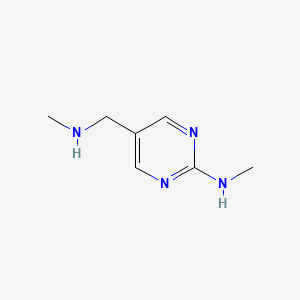 molecular formula C7H12N4 B580804 N-Methyl-5-((methylamino)methyl)pyrimidin-2-amine CAS No. 1227465-81-7