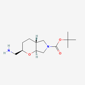 molecular formula C13H24N2O3 B580805 (2R,4ar,7aS)-tert-butyl 2-(aminomethyl)hexahydropyrano[2,3-c]pyrrole-6(2H)-carboxylate CAS No. 1263283-92-6