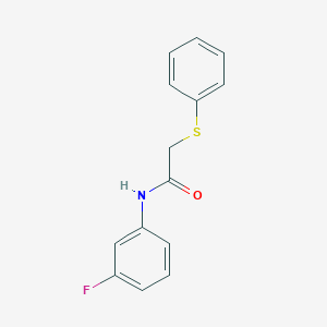molecular formula C14H12FNOS B5808107 N-(3-fluorophenyl)-2-(phenylsulfanyl)acetamide 
