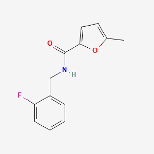 molecular formula C13H12FNO2 B5808126 N-[(2-fluorophenyl)methyl]-5-methylfuran-2-carboxamide 