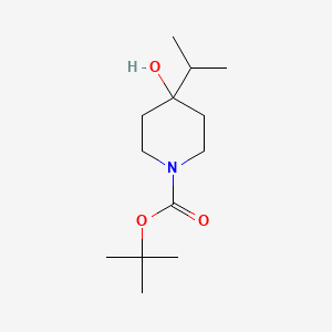 molecular formula C13H25NO3 B580817 Tert-butyl 4-hydroxy-4-isopropylpiperidine-1-carboxylate CAS No. 1246632-63-2