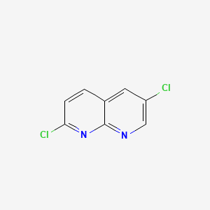 molecular formula C8H4Cl2N2 B580821 2,6-Dichloro-1,8-naphthyridine CAS No. 1260898-43-8