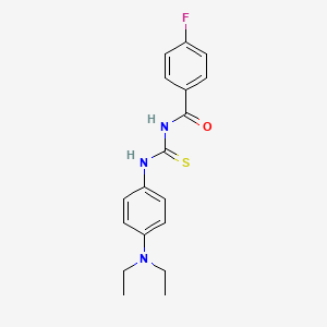 molecular formula C18H20FN3OS B5808234 N-({[4-(diethylamino)phenyl]amino}carbonothioyl)-4-fluorobenzamide 