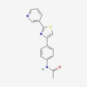 molecular formula C16H13N3OS B5808255 N-[4-(2-Pyridin-3-yl-thiazol-4-yl)-phenyl]-acetamide 