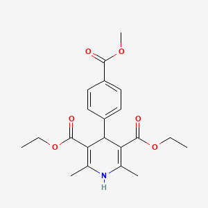 molecular formula C21H25NO6 B5808266 diethyl 4-[4-(methoxycarbonyl)phenyl]-2,6-dimethyl-1,4-dihydro-3,5-pyridinedicarboxylate 