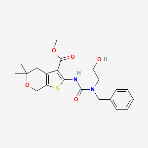 molecular formula C21H26N2O5S B5808275 methyl 2-({[benzyl(2-hydroxyethyl)amino]carbonyl}amino)-5,5-dimethyl-4,7-dihydro-5H-thieno[2,3-c]pyran-3-carboxylate 