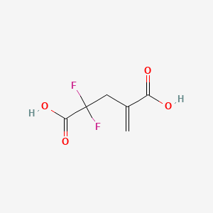 molecular formula C6H6F2O4 B580828 2,2-Difluoro-4-methylenepentanedioic acid CAS No. 1307857-45-9