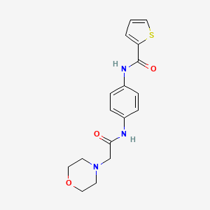 molecular formula C17H19N3O3S B5808283 N-(4-{[2-(4-morpholinyl)acetyl]amino}phenyl)-2-thiophenecarboxamide 