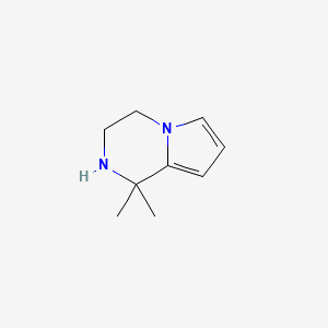 molecular formula C9H14N2 B580830 1,1-Dimethyl-1,2,3,4-tetrahydropyrrolo[1,2-a]pyrazine CAS No. 1215295-90-1