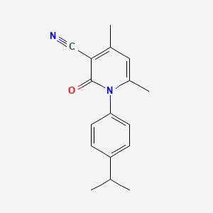 molecular formula C17H18N2O B5808307 4,6-Dimethyl-2-oxo-1-(4-propan-2-ylphenyl)pyridine-3-carbonitrile 