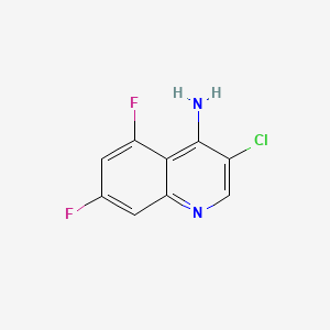 molecular formula C9H5ClF2N2 B580831 3-Chloro-5,7-difluoroquinolin-4-amine CAS No. 1209369-43-6