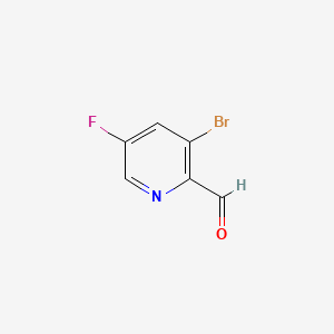 molecular formula C6H3BrFNO B580833 3-溴-5-氟吡啶-2-甲醛 CAS No. 1227603-05-5