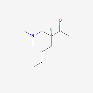molecular formula C10H21NO B580836 3-((Dimethylamino)methyl)heptan-2-one CAS No. 63708-05-4
