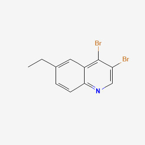 molecular formula C11H9Br2N B580837 3,4-Dibromo-6-ethylquinoline CAS No. 1210871-09-2