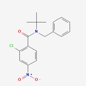 molecular formula C18H19ClN2O3 B5808393 N-benzyl-N-tert-butyl-2-chloro-4-nitrobenzamide 