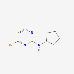 molecular formula C9H12BrN3 B580840 (4-Bromopyrimidin-2-yl)cyclopentylamine CAS No. 1269291-43-1