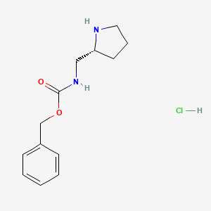 molecular formula C13H19ClN2O2 B580841 (R)-苄基（吡咯烷-2-基甲基）氨基甲酸酯盐酸盐 CAS No. 1217652-74-8