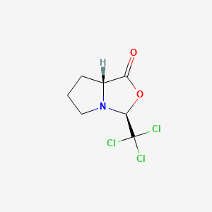 molecular formula C7H8Cl3NO2 B580842 (3S)-Trichloromethyl-cis-tetrahydropyrrolo[1,2-C]oxazol-1-one CAS No. 1330286-50-4