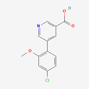 molecular formula C13H10ClNO3 B580845 5-(4-Chloro-2-methoxyphenyl)nicotinic acid CAS No. 1261980-32-8