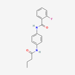 molecular formula C17H17FN2O2 B5808459 N-[4-(butyrylamino)phenyl]-2-fluorobenzamide 