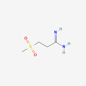 molecular formula C4H10N2O2S B580847 3-(Methylsulfonyl)propanimidamide CAS No. 1216141-63-7