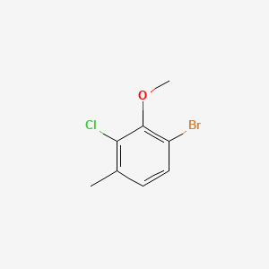 molecular formula C8H8BrClO B580848 1-Bromo-3-chloro-2-methoxy-4-methylbenzene CAS No. 1226808-61-2
