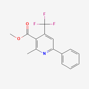 molecular formula C15H12F3NO2 B5808512 Methyl 2-methyl-6-phenyl-4-(trifluoromethyl)pyridine-3-carboxylate 
