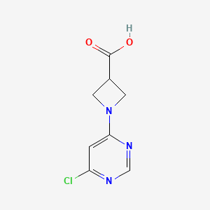 molecular formula C8H8ClN3O2 B580855 1-(6-Chloropyrimidin-4-yl)azetidine-3-carboxylic acid CAS No. 1289387-12-7