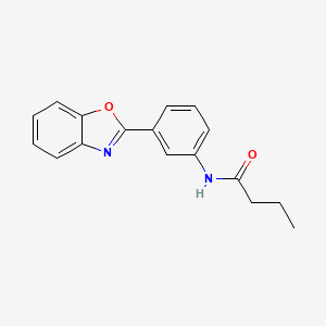 molecular formula C17H16N2O2 B5808596 N-[3-(1,3-benzoxazol-2-yl)phenyl]butanamide 