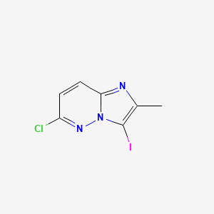 molecular formula C7H5ClIN3 B580860 6-Chloro-3-iodo-2-methylimidazo[1,2-b]pyridazine CAS No. 1208069-55-9