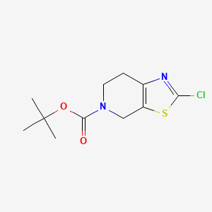 molecular formula C11H15ClN2O2S B580861 tert-Butyl 2-chloro-6,7-dihydrothiazolo[5,4-c]pyridine-5(4H)-carboxylate CAS No. 1221931-40-3
