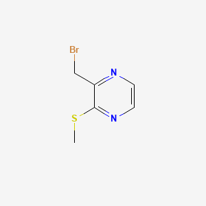 molecular formula C6H7BrN2S B580862 2-Bromomethyl-3-methylsulfanyl-pyrazine CAS No. 1289385-55-2