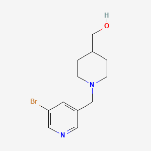 molecular formula C12H17BrN2O B580864 (1-((5-Bromopyridin-3-yl)methyl)piperidin-4-yl)methanol CAS No. 1296225-06-3