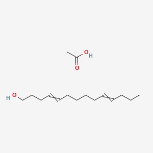 molecular formula C16H30O3 B580866 4,10-Tetradecadien-1-ol, acetate, (E,Z)- CAS No. 105700-87-6
