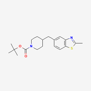 molecular formula C19H26N2O2S B580867 Tert-butyl 4-[(2-methyl-1,3-benzothiazol-5-yl)methyl]piperidine-1-carboxylate CAS No. 1263279-32-8