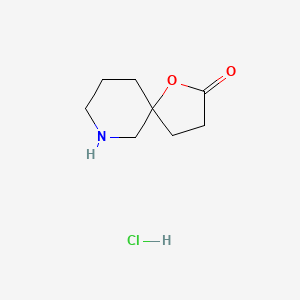 molecular formula C8H14ClNO2 B580870 1-Oxa-7-azaspiro[4.5]decan-2-one hydrochloride CAS No. 1314961-56-2