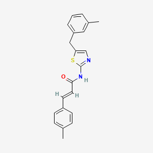 molecular formula C21H20N2OS B5808706 N-[5-(3-methylbenzyl)-1,3-thiazol-2-yl]-3-(4-methylphenyl)acrylamide 