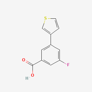 molecular formula C11H7FO2S B580875 3-Fluoro-5-(thiophen-3-yl)benzoic acid CAS No. 1261925-85-2