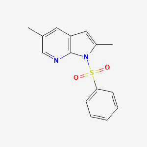 molecular formula C15H14N2O2S B580880 1-(Phenylsulphonyl)-2,5-dimethyl-7-azaindole CAS No. 1227270-58-7